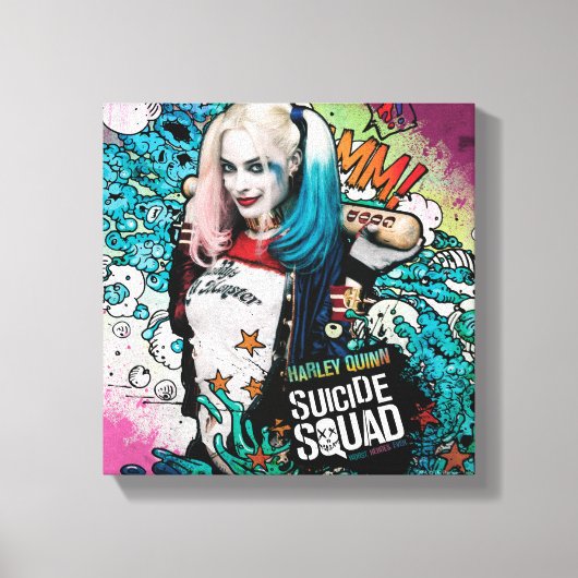 Suicide Squad | Harley Quinn Character Graffiti Canvas Afdruk (Voorkant)