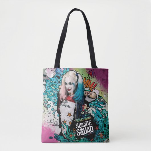 Suicide Squad | Harley Quinn Character Graffiti Tote Bag (Voorkant)