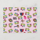 Suicide Squad | Harley Quinn Emoji Pattern Briefkaart (Voorkant)