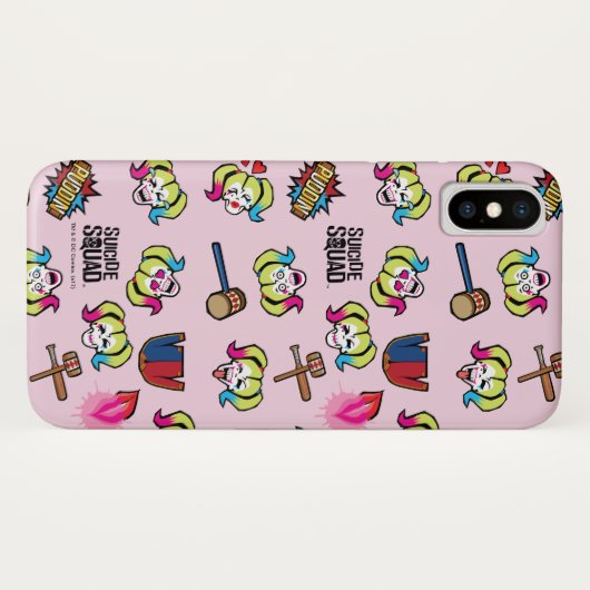 Suicide Squad | Harley Quinn Emoji Pattern Case-Mate iPhone Case (Achterkant (horizontaal))