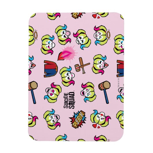 Suicide Squad | Harley Quinn Emoji Pattern Magneet (Verticaal)