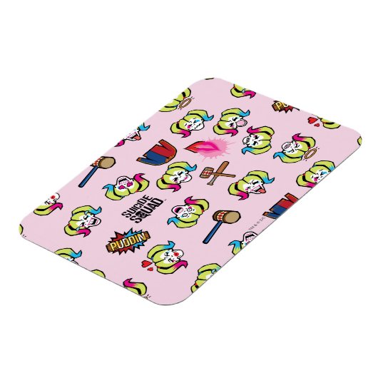 Suicide Squad | Harley Quinn Emoji Pattern Magneet (Linkerzijde)