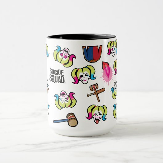 Suicide Squad | Harley Quinn Emoji Pattern Mok (Midden)