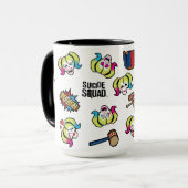 Suicide Squad | Harley Quinn Emoji Pattern Mok (Voorkant links)