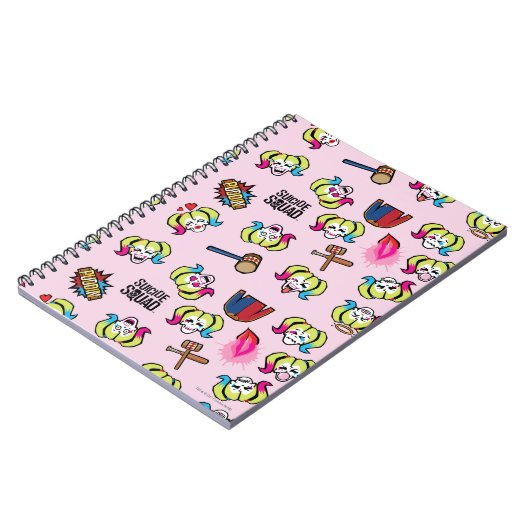 Suicide Squad | Harley Quinn Emoji Pattern Notitieboek (Linkerzijde)