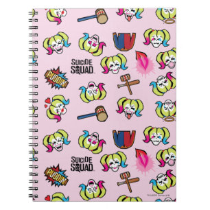 Suicide Squad   Harley Quinn Emoji Pattern Notitieboek