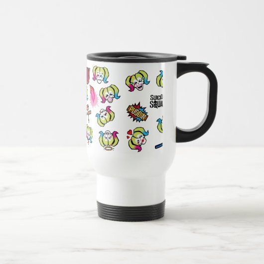 Suicide Squad | Harley Quinn Emoji Pattern Reisbeker (Rechts)