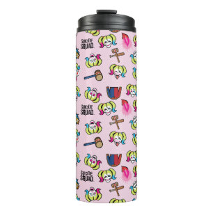 Suicide Squad   Harley Quinn Emoji Pattern Thermosbeker