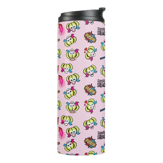 Suicide Squad | Harley Quinn Emoji Pattern Thermosbeker (Gedraaid links)