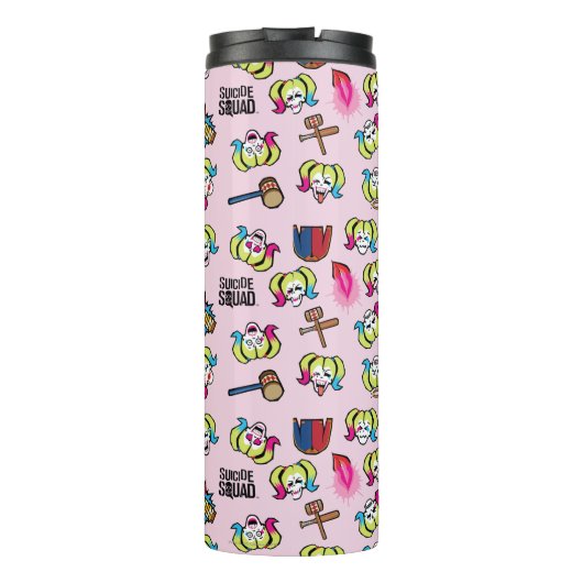 Suicide Squad | Harley Quinn Emoji Pattern Thermosbeker (Achterkant)