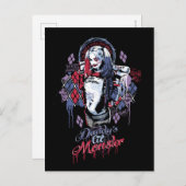 Suicide Squad | Harley Quinn Inked Graffiti Briefkaart (Voorkant / Achterkant)