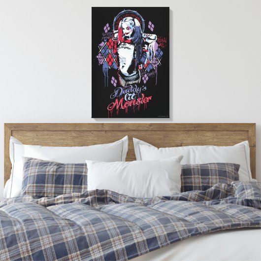 Suicide Squad | Harley Quinn Inked Graffiti Canvas Afdruk (Insitu (Slaapkamer))