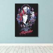 Suicide Squad | Harley Quinn Inked Graffiti Canvas Afdruk (Insitu (Houten vloer))