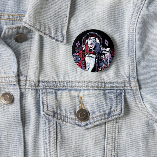 Suicide Squad | Harley Quinn Inked Graffiti Ronde Button 5,7 Cm (In situ)