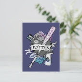 Suicide Squad | Harley Quinn "Rotten" Tattoo Art Briefkaart (Staand voorkant)