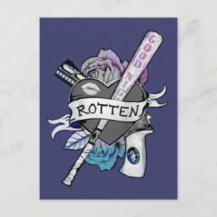 Suicide Squad   Harley Quinn "Rotten" Tattoo Art Briefkaart