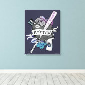 Suicide Squad | Harley Quinn "Rotten" Tattoo Art Canvas Afdruk (Insitu (Houten vloer))