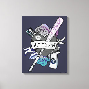 Suicide Squad   Harley Quinn "Rotten" Tattoo Art Canvas Afdruk