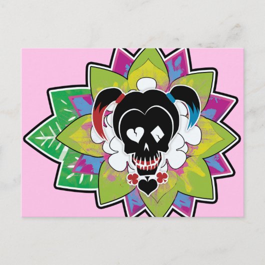 Suicide Squad | Harley Quinn Skull Tattoo Art Briefkaart (Voorkant)