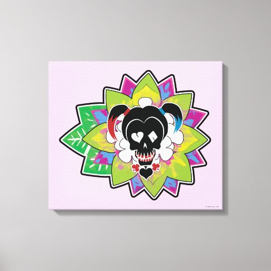 Suicide Squad | Harley Quinn Skull Tattoo Art Canvas Afdruk (Voorkant)