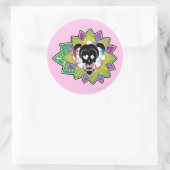 Suicide Squad | Harley Quinn Skull Tattoo Art Ronde Sticker (Tas)