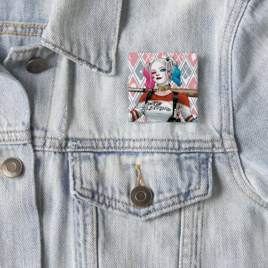 Suicide Squad | Harley Quinn Vierkante Button 5,1 Cm (In situ)