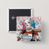 Suicide Squad | Harley Quinn Vierkante Button 5,1 Cm (Voorkant /achterkant)