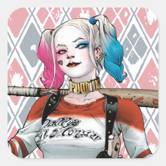 Suicide Squad | Harley Quinn Vierkante Sticker (Voorkant)