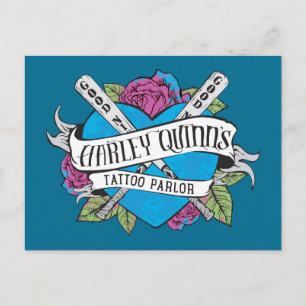 Suicide Squad   Harley Quinn's Tattoo Parlor Heart Briefkaart