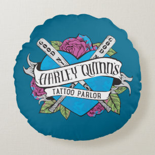 Suicide Squad   Harley Quinn's Tattoo Parlor Heart Rond Kussen