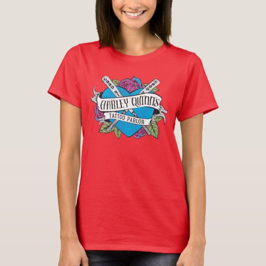 Suicide Squad | Harley Quinn's Tattoo Parlor Heart T-shirt (Voorkant)