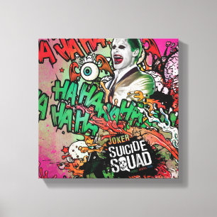 Suicide Squad   Joker Character Graffiti Canvas Afdruk