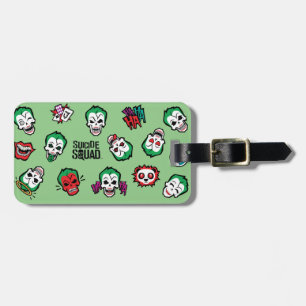 Suicide Squad   Joker Emoji Pattern Bagagelabel