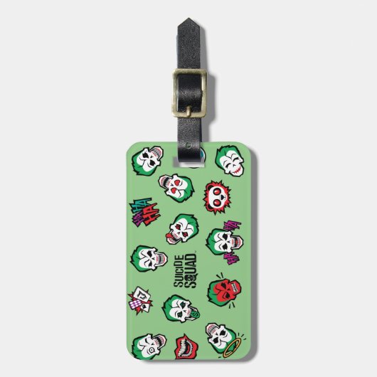 Suicide Squad | Joker Emoji Pattern Bagagelabel (Voorkant verticaal)