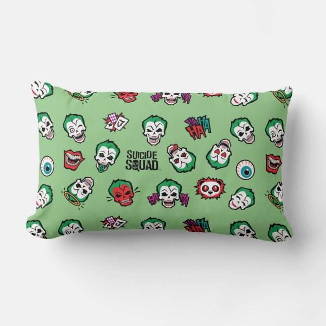 Suicide Squad | Joker Emoji Pattern Kussen (Voorkant)