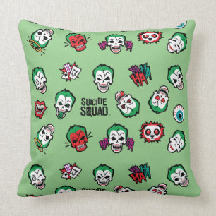 Suicide Squad Joker Emoji Pattern Kussen