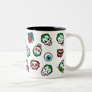 Suicide Squad Joker Emoji Pattern Tweekleurige Koffiemok