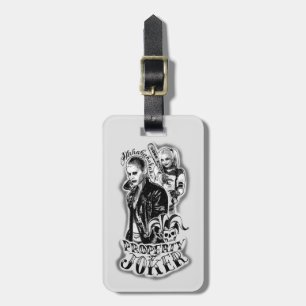 Suicide Squad Joker en Harley Airborstel Tattoo Bagagelabel