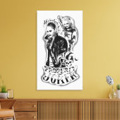 Suicide Squad | Joker en Harley Airborstel Tattoo Canvas Afdruk (Insitu (Woonkamer))