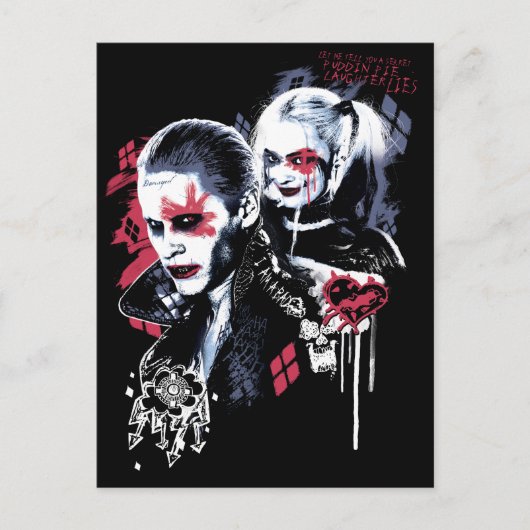 Suicide Squad | Joker & Harley Painted Graffiti Briefkaart (Voorkant)