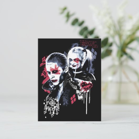 Suicide Squad | Joker & Harley Painted Graffiti Briefkaart (Staand voorkant)
