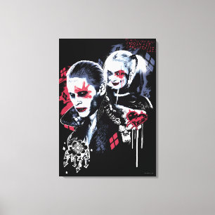 Suicide Squad   Joker & Harley Painted Graffiti Canvas Afdruk