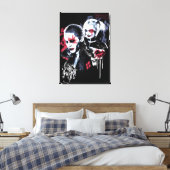 Suicide Squad | Joker & Harley Painted Graffiti Canvas Afdruk (Insitu (Slaapkamer))