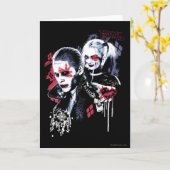 Suicide Squad | Joker & Harley Painted Graffiti Kaart (Gele Bloem)