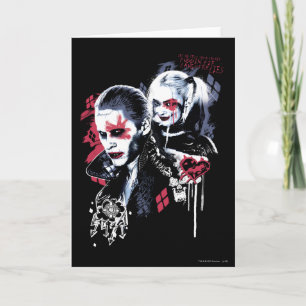 Suicide Squad   Joker & Harley Painted Graffiti Kaart