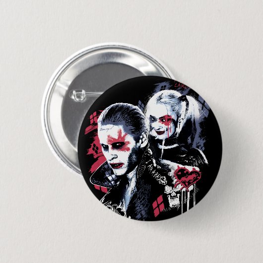 Suicide Squad | Joker & Harley Painted Graffiti Ronde Button 5,7 Cm (Voorkant /achterkant)