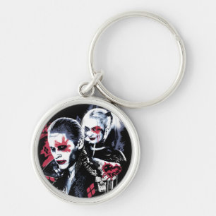 Suicide Squad   Joker & Harley Painted Graffiti Sleutelhanger