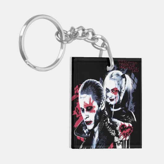 Suicide Squad | Joker & Harley Painted Graffiti Sleutelhanger (Voorkant Links)