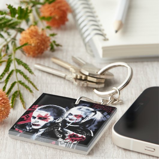 Suicide Squad | Joker & Harley Painted Graffiti Sleutelhanger (Voorkant Rechts)