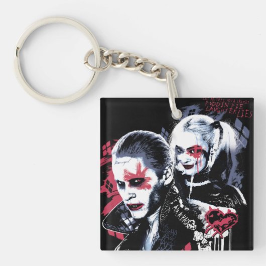 Suicide Squad | Joker & Harley Painted Graffiti Sleutelhanger (Voorkant)